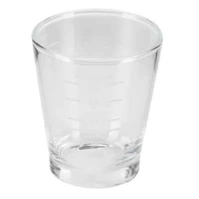 Imagen del producto de Taza de café de 80 ml con escalas, vaso medidor para leche, ideal para uso doméstico, en oficinas o cafeterías. Transparente