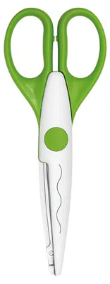 Produktbild von Wedo 771901 Kreativschere mit Wellenschnitt, 16 cm Große, Griffe Grün