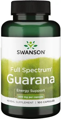 Obrázek produktu pro Guarana 500 mg 100 Kapseln Swanson Health Products