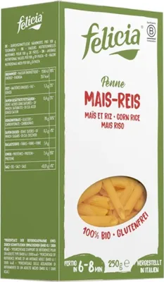 Produktbild von Felicia Mais-Reis Penne glutenfrei -- 250g