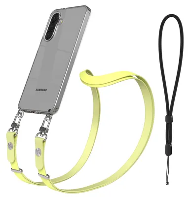 Produktbild von EAZY CASE Handykette magnetisch mit Handyhülle für Samsung Galaxy A37, Crossbody Handyband 1-1,90m verstellbar mit 2 Ösen in Gelb