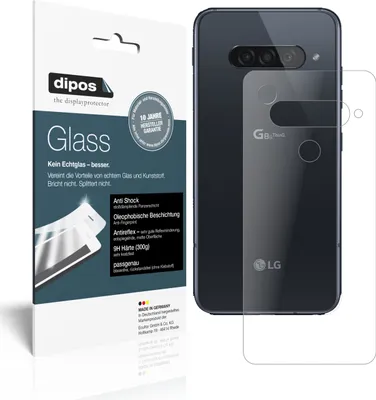 Produktbild von 2x Schutzfolie für LG G8s ThinQ Rückseite matt - Anti-Shock 9H Folie dipos Glass Kunststoffglas