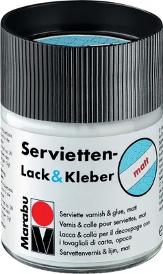 Immagine prodotto di Marabu 1140 05 843 Lacca e colla per tovaglioli opaca 50 ml(P)