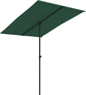 Imagen del producto de vidaXL Sombrilla con mástil de aluminio, 2x1,5 metros, color verde