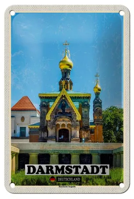 Produktbild von Blechschild Städte Darmstadt Russische Kapelle Deko 12x18cm Schild