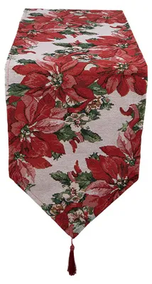 Produktbild von Clayre & Eef Tischläufer Weihnachten 33x180 cm Beige Polyester