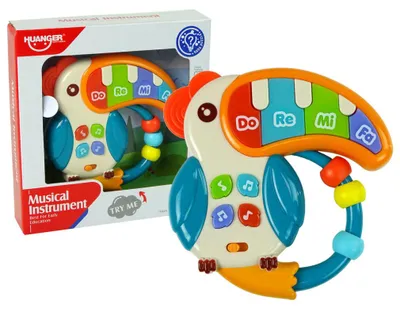 Produktbild von Leantoys Musikalisches Klavier, Papageiengeräusche, Lichtperlen