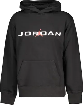 Produktbild von Stylischer schwarzer Kinder Pullover mit Kängurutasche und Logodruck