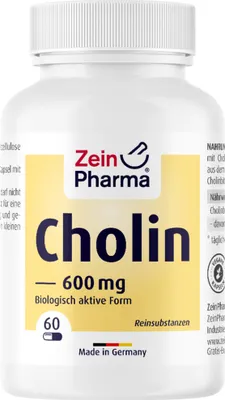 Produktbild von ZeinPharma Cholin 600 mg Kapseln, 60 St. Kapseln