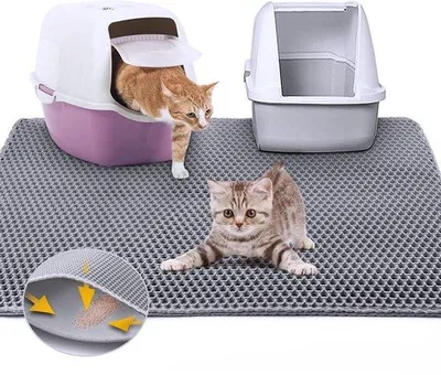 Immagine prodotto di Cassa per gatti gigante, impermeabile e antiscivolo, 80x60 cm, cassa per gatti a doppio strato con motivo Goldhonorat