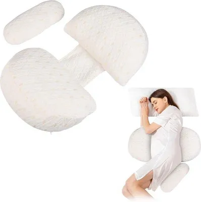 Image de Coussin de grossesse en forme de U, coussin de soutien corporel blanc