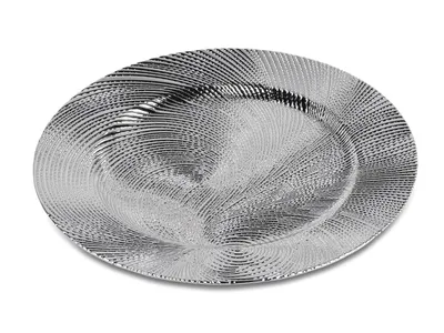 Produktbild von Platzteller rund 33cm Serie Wave Farbe Silber