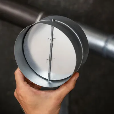 Produktbild von Weedness Rückstauklappe 150 mm - Rohrlüfter Lüfter Abluft Aktivkohlefilter Grow Lüfter Abluftschlauch Adapter Klimaanlage Klimagerät Anschluss