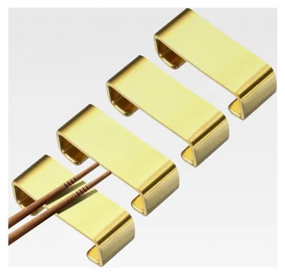 Produktbild von 4 Stück 304 Edelstahl Ständer für Essstäbchen, flacher Essstäbchenhalter, Messerablage für Arbeitsplatte, zum Halten von Essstäbchen, Löffeln, Gabeln und Messern, Tischdekoration in Gold