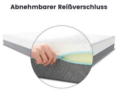 Produktbild von Ergonomische 7-Zonen Kaltschaummatratze - 21cm - 140 x 200 cm - H3&H4 - Memory Schaum Matratze
