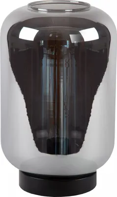 Obrázek produktu pro Stolní lampa z černého skla E27 Joanet Lucide