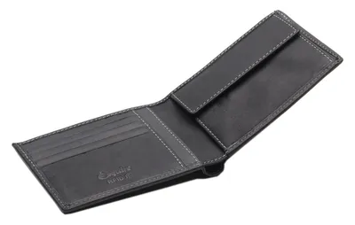 Produktbild von Esquire flache echt Leder Geldbörse Portemonnaie mit RFID Schutz schwarz