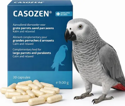 Zdjęcie produktu dla CASOZEN 30 szt - Naturalny preparat przeciw stresowi i skubaniu piór dla papug