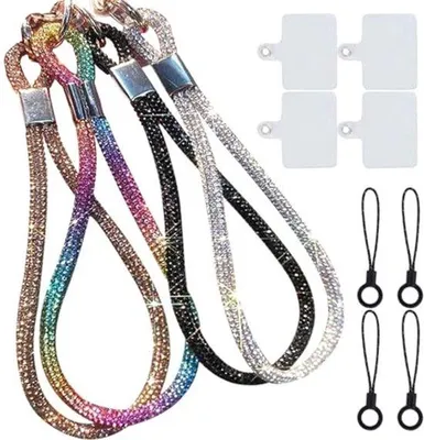 Produktbild von Luxe diamanten telefoonarmband aus Metall mit Strass-Steinen