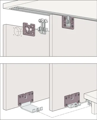 Produktbild von HAWA Clipo 36 H MS - Beschlägegarnitur 1000 x 2400, 3 türig