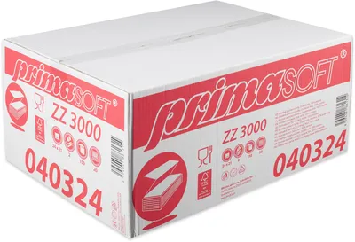 Produktbild von Papierfalthandtücher ZZ - 3000 Stück, Größe 24 x 21 cm, 2-lagig, Material Zellulose, Farbe weiß, 20 Packungen à 150 Stück im Karton, ZickZack Falz