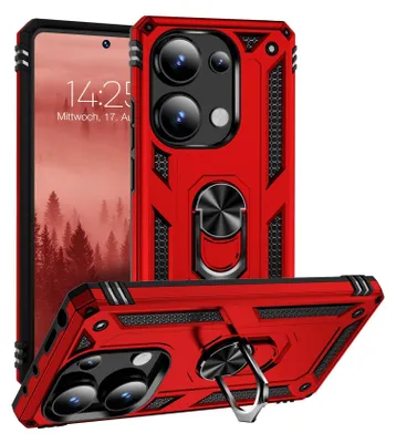 Produktbild von Armor Outdoor Handyhülle für Xiaomi Redmi Note 13 Pro Handy Panzer Case Cover Schutzhülle Farbe: Rot