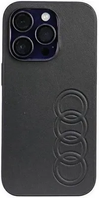 Obrázok produktu pre Audi puzdro zo syntetickej kože pre iPhone 14 Pro 6,1", čierne, čierne