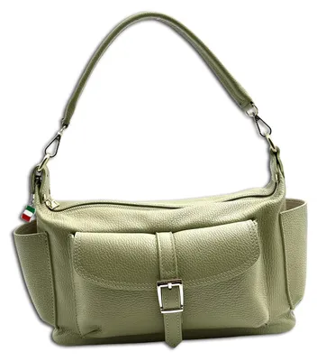 Produktbild von Florence Damen Schultertasche Echtleder Tasche grün OTF860L3