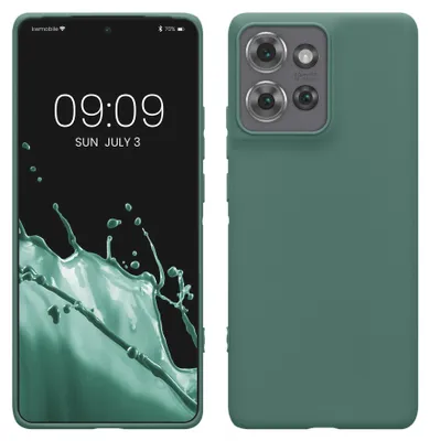 Produktbild von kwmobile Handyhülle für Motorola Edge 50 Hülle - TPU Case - Kabelloses Laden - Schutzhülle Cover in Tannengrün