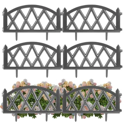 Produktbild von Vilde Palisade Gartenpalisade Beeteinfassung Beetzaun Zierzaun Rasenkante Bordüre in Braun 50x30 cm 6 Stück 300 cm