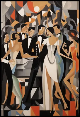 Produktbild von Plakat 61x90,5cm Ball im Art Deco