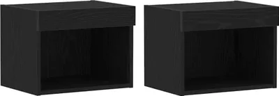 Obrázek produktu pro sada 2 ks skříněk pod TV vidaXL vzhled černého dubu 40 x 30 x 30 cm