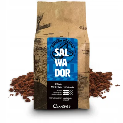 Zdjęcie produktu dla Kawa mielona Caveres SALWADOR 100% Arabica 250 g ŚWIEŻO PALONA rzemieślnicza palarnia kawy premium