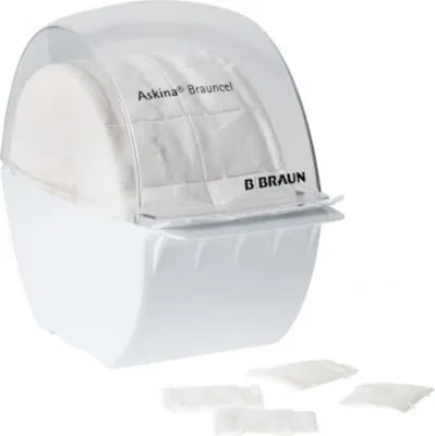 Produktbild von Askina Brauncel, dávkovač na celulózové tampóny, tampóny, bunkové tablety