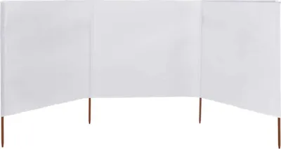 Produktbild von vidaXL 3-teiliges Windschutzgewebe 400 x 120 cm Weiß