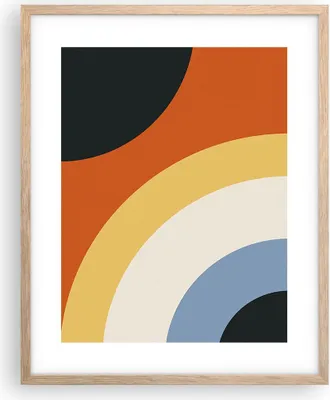 Produktbild von Gerahmtes Poster - Rahmen in heller Eiche - Abstraktion die Farben Radius - 40x50 cm - Wand Bild - Wanddeko - Wandbilder - Wandposter - Bilderrahmen - Bilder - Kunstdruck - Wandbild - P2NPA40x50-4267