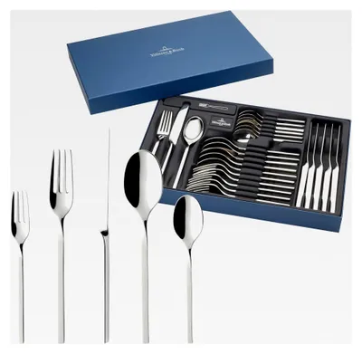 Produktbild von Tafelbesteck 30-teilig für 6 Personen, spülmaschinenfest, Besteckset aus Edelstahl