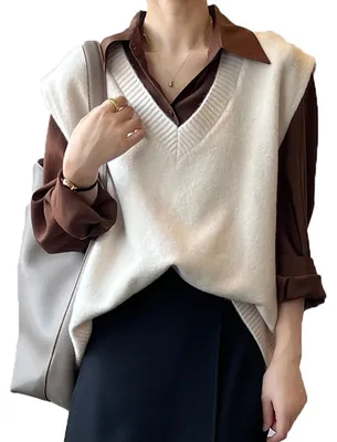 Immagine prodotto di Maglione elegante a V con maniche lunghe