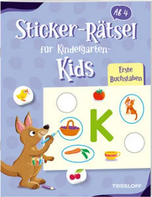 Zdjęcie produktu dla Sticker-Rätsel für Kindergarten-Kids. Erste Buchstaben