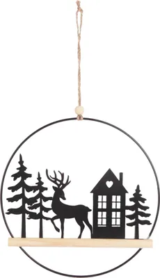 Produktbild von Dekohänger Kranz Holz 20 cm natur