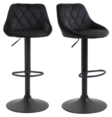 Produktbild von HOMCOM 2er-Set Barhocker, höhenverstellbarer Bistrohocker, Barstuhl, Drehstuhl