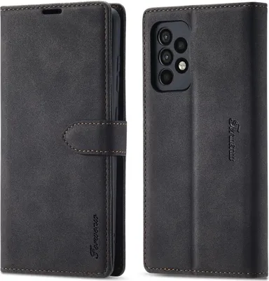 Produktbild von König Design Hülle kompatibel mit Kunstleder Handyhülle - Handy Case Schwarz