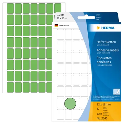 Obrázok produktu pre HERMA 2345, Zelená, Zaoblený obdĺžnik, Celulóza, Papája, 32 listy, 11,1 cm, 17 cm