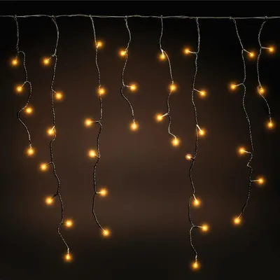 LED-Lichtkette Eiszapfen 10 m, 600 LEDs, warmweiß, IP44, 8 Modi