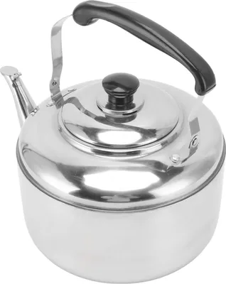 Imagen del producto de Tetera de 5.5 litros, gran capacidad, acero inoxidable resistente a la corrosión, con asa cómoda y silbato, apta para cocinas a gas e inducción