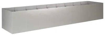 Obrázok produktu pre vidaXL Záhradný kvetináč, strieborná farba, 360 x 80 x 60 cm, nerezová oceľ