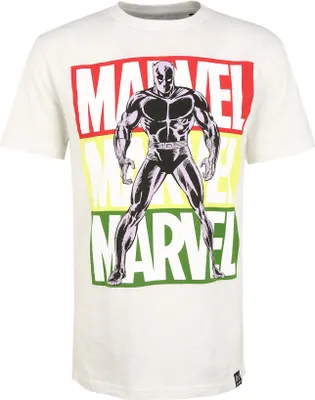 Produktbild von Recovered T-Shirt Marvel Black Panther mit coolem Marvel-Print Ecru S