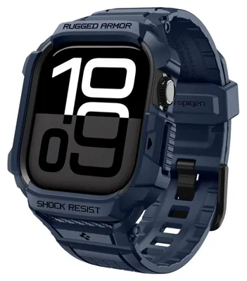 Obrázok produktu pre Spigen Rugged Armor Pro 2, Puzdro + remienok, Smartwatch, Námorná, Apple, Apple Watch 10/11 (42mm), Termoplastický polyuretán (TPU)