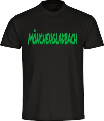 Produktbild von multifanshop Herren T-Shirt - Mönchengladbach - Textmarker, schwarz, Größe L