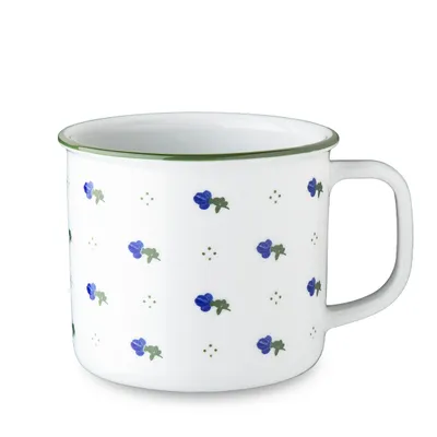 Obrázok produktu pre Retro hrnček, porcelán, modré kvety, 750 ml, G. Benedikt